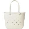 image:imageSimple Modern Mattel Large Beach Bag  Waterproof Getaway Rubber Tote with Zipper Pocket for Travel Pool Boat Groceries Sports  BarbieCream