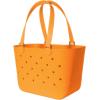 image:imageSimple Modern Mattel Large Beach Bag  Waterproof Getaway Rubber Tote with Zipper Pocket for Travel Pool Boat Groceries Sports  BarbieCream Orangsicle