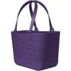 image:imageSimple Modern Mattel Large Beach Bag  Waterproof Getaway Rubber Tote with Zipper Pocket for Travel Pool Boat Groceries Sports  BarbieEnglish Violet