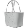 image:imageSimple Modern Mattel Large Beach Bag  Waterproof Getaway Rubber Tote with Zipper Pocket for Travel Pool Boat Groceries Sports  BarbieIce Gray