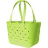 image:imageSimple Modern Mattel Large Beach Bag  Waterproof Getaway Rubber Tote with Zipper Pocket for Travel Pool Boat Groceries Sports  BarbieLime Juice