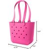 image:imageSimple Modern Mattel Large Beach Bag  Waterproof Getaway Rubber Tote with Zipper Pocket for Travel Pool Boat Groceries Sports  BarbieMalibu