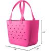 image:imageSimple Modern Mattel Large Beach Bag  Waterproof Getaway Rubber Tote with Zipper Pocket for Travel Pool Boat Groceries Sports  BarbieMalibu