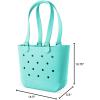 image:imageSimple Modern Mattel Large Beach Bag  Waterproof Getaway Rubber Tote with Zipper Pocket for Travel Pool Boat Groceries Sports  BarbieOcean Water