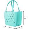 image:imageSimple Modern Mattel Large Beach Bag  Waterproof Getaway Rubber Tote with Zipper Pocket for Travel Pool Boat Groceries Sports  BarbieOcean Water