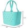image:imageSimple Modern Mattel Large Beach Bag  Waterproof Getaway Rubber Tote with Zipper Pocket for Travel Pool Boat Groceries Sports  BarbieOcean Water