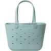 image:imageSimple Modern Mattel Large Beach Bag  Waterproof Getaway Rubber Tote with Zipper Pocket for Travel Pool Boat Groceries Sports  BarbieSea Glass Sage
