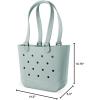 image:imageSimple Modern Mattel Large Beach Bag  Waterproof Getaway Rubber Tote with Zipper Pocket for Travel Pool Boat Groceries Sports  BarbieSea Glass Sage