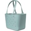 image:imageSimple Modern Mattel Large Beach Bag  Waterproof Getaway Rubber Tote with Zipper Pocket for Travel Pool Boat Groceries Sports  BarbieSea Glass Sage