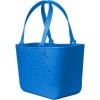 image:imageSimple Modern Mattel Large Beach Bag  Waterproof Getaway Rubber Tote with Zipper Pocket for Travel Pool Boat Groceries Sports  BarbieSupersonic Blue