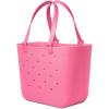 image:imageSimple Modern Mattel Large Beach Bag  Waterproof Getaway Rubber Tote with Zipper Pocket for Travel Pool Boat Groceries Sports  BarbieVelvet Pink