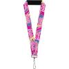 image:imageBuckleDown Barbie Lanyard Barbie Script Signature Logo Abstract Multi Color White Elastic