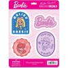 image:imageMattel Barbie Chibi Style Adhesive Vinyl Decals  Cute Barbie Stickers for Water Bottle or Laptop 1 Pack 4 CountBluePurple