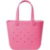 image:imageSimple Modern Mattel Large Beach Bag  Waterproof Getaway Rubber Tote with Zipper Pocket for Travel Pool Boat Groceries Sports  BarbieVelvet Pink