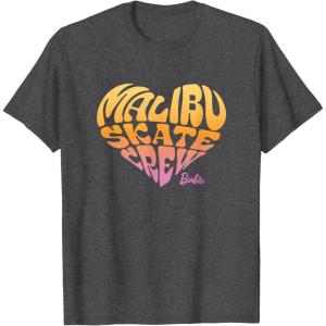 image:imageBarbie  Malibu Skate Crew Heart TShirtDark Heather Grey