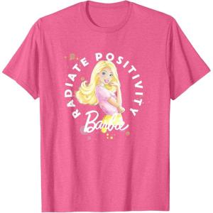 image:imageBarbie  Radiate Positivity Watercolor Dreams TShirtPink Heather