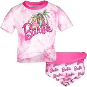 image:imageBarbie Girls Rash Guard and Bikini Bottom Little Kid to Big KidPink
