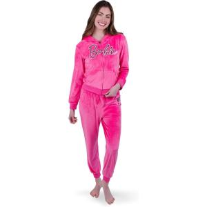 image:imageBarbie Velour Matching Family Zip Up Hoodie Pants Outfit Set Newborn to Adult Sizes Newborn  2XLPink