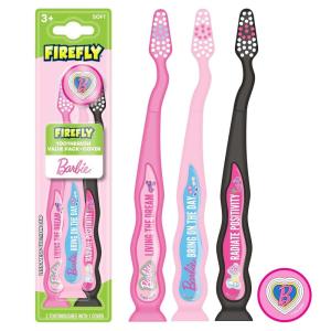 image:imageFirefly Barbie Toothbrush Value Pack Soft Bristle Toothbrush for Kids 3 3 Ct