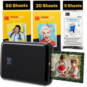 image:imageKodak x Barbie Instant Smartphone Portable Photo Printer Full Color Wireless Zink 2x3 51x75 cm StickyBack Photos Print from iOS amp Android Devices with Fun Editing App Signature StyleBlack