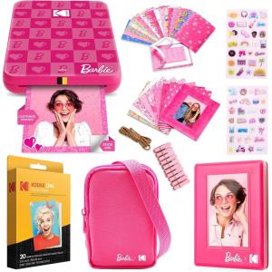 image:imageKodak x Barbie Instant Smartphone Portable Photo Printer Full Color Wireless Zink 2x3 51x75 cm StickyBack Photos Print from iOS amp Android Devices with Fun Editing App Signature StyleBarbie Iconic