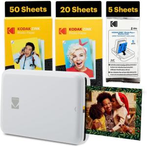 image:imageKodak x Barbie Instant Smartphone Portable Photo Printer Full Color Wireless Zink 2x3 51x75 cm StickyBack Photos Print from iOS amp Android Devices with Fun Editing App Signature StyleWhite