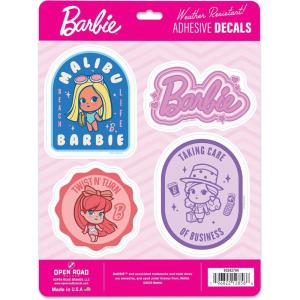 image:imageMattel Barbie Chibi Style Adhesive Vinyl Decals  Cute Barbie Stickers for Water Bottle or Laptop 1 Pack 4 CountBluePurple