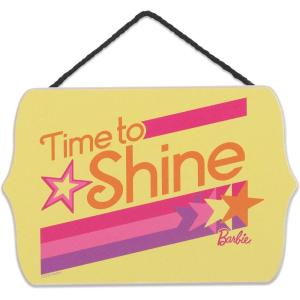 image:imageMattel Barbie Silhouettes Wood Wall Decor  Stylish Barbie Wall Art for Bedroom or Play RoomYellowPink