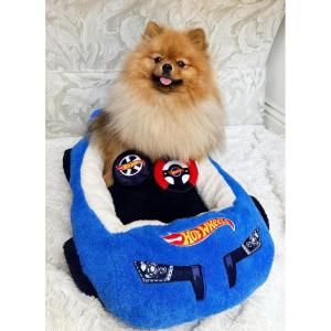 image:imageMegatoys Barbie Plush Car Pet Bed Themed Plush Pink Pet Bed for Dogs and Cats  Soft and Cozy Pet Bed with Barbie Pillow and Car DesignHot Wheels