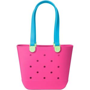 image:imageSimple Modern Mattel Large Beach Bag  Waterproof Getaway Rubber Tote with Zipper Pocket for Travel Pool Boat Groceries Sports  Barbie80s Mix