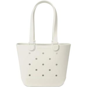 image:imageSimple Modern Mattel Large Beach Bag  Waterproof Getaway Rubber Tote with Zipper Pocket for Travel Pool Boat Groceries Sports  BarbieCream