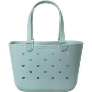 image:imageSimple Modern Mattel Large Beach Bag  Waterproof Getaway Rubber Tote with Zipper Pocket for Travel Pool Boat Groceries Sports  BarbieDisney Mickey Mouse on Sea Glass Sage