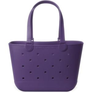 image:imageSimple Modern Mattel Large Beach Bag  Waterproof Getaway Rubber Tote with Zipper Pocket for Travel Pool Boat Groceries Sports  BarbieEnglish Violet