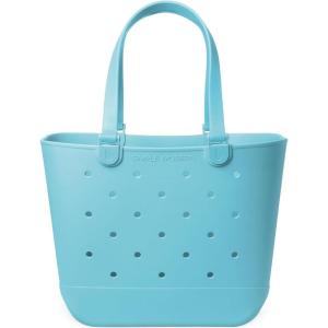 image:imageSimple Modern Mattel Large Beach Bag  Waterproof Getaway Rubber Tote with Zipper Pocket for Travel Pool Boat Groceries Sports  BarbieNantucket Tides