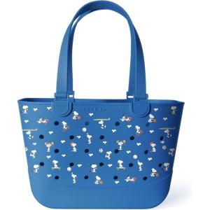 image:imageSimple Modern Mattel Large Beach Bag  Waterproof Getaway Rubber Tote with Zipper Pocket for Travel Pool Boat Groceries Sports  BarbiePeanuts Snoopy Sports