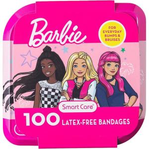 image:imageSmart Care Barbie Bandage Kit Kids Bandages Variety Pack 3 Assorted Sizes 100CT with Collectible Barbie Tin CaseBarbie