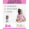 image:imageBarbie Baby Girls 3 Pack Bodysuits Newborn to Infant Sizes Newborn  24 MonthsPink  White