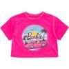 image:imageBarbie Girls Boxy Drop Shoulder TShirt and Mesh Tulle Skort Toddler to Big Kid Sizes 2T  1416Pink  Black