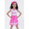 image:imageBarbie Girls Cheerleader Dress and Bow Outfit Set Toddler to Big Kid Sizes 2T  1416Pink  White