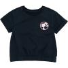 image:imageBarbie Girls Crop Top TShirt and Metallic Shorts Outfit Set Toddler to Big Kid Sizes 2T  1416Black  Magenta