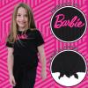 image:imageBarbie Girls Cropped Ribbed TShirt and Flare Pants Outfit Set Toddler to Big Kid Sizes 4T  1416Black  Pink  Barbie