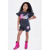 image:imageBarbie Girls French Terry TShirt and Shorts Outfit Set Toddler to Big Kid Sizes 2T  1416Charcoal Gray