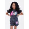 image:imageBarbie Girls French Terry TShirt and Shorts Outfit Set Toddler to Big Kid Sizes 2T  1416Charcoal Gray