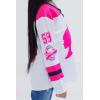 image:imageBarbie Girls Mesh Hockey Jersey Long Sleeve TShirt Toddler to Big Kid Sizes 2T  1416Pink  White