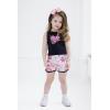 image:imageBarbie Girls Ribbed Tank Top and French Terry Shorts Outfit Set Toddler to Big Kid Sizes 2T  1416Black  White