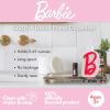 image:imageCollectibles Barbie Light Pink B Monogram SoapLotionHand Sanitizer Resin Pump Dispenser 1169 Ounces Officially Licensed Product By FrancoDark Pink  Barbie Pump Dispenser
