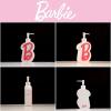 image:imageCollectibles Barbie Light Pink B Monogram SoapLotionHand Sanitizer Resin Pump Dispenser 1169 Ounces Officially Licensed Product By FrancoDark Pink  Barbie Pump Dispenser