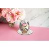 image:imageEnesco Lolita Barbie Style Icon Chevron HandPainted Artisan Stemless Wine Glass 20 Ounce Multicolor