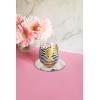 image:imageEnesco Lolita Barbie Style Icon Chevron HandPainted Artisan Stemless Wine Glass 20 Ounce Multicolor