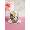 image:imageEnesco Lolita Barbie Style Icon Chevron HandPainted Artisan Stemless Wine Glass 20 Ounce Multicolor